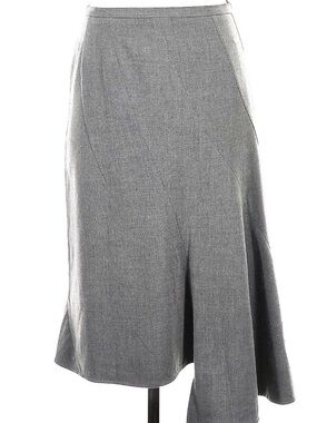 BCBGMaxAzria Grey Asymmetrical Panel Skirt